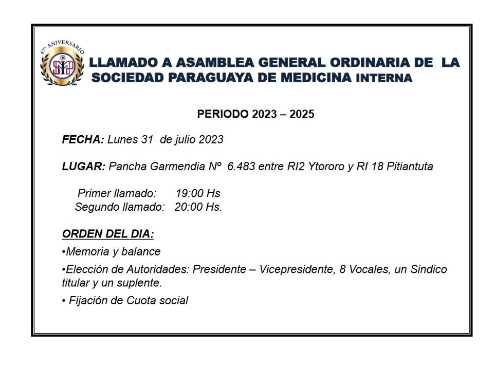 Llamado a Asamblea General Ordinaria