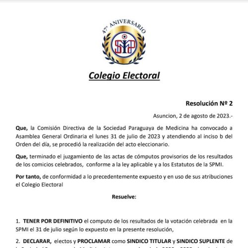 Proclamación Síndicos