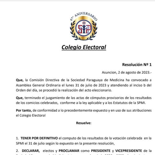 Proclamación Presidente y Vicepresidente