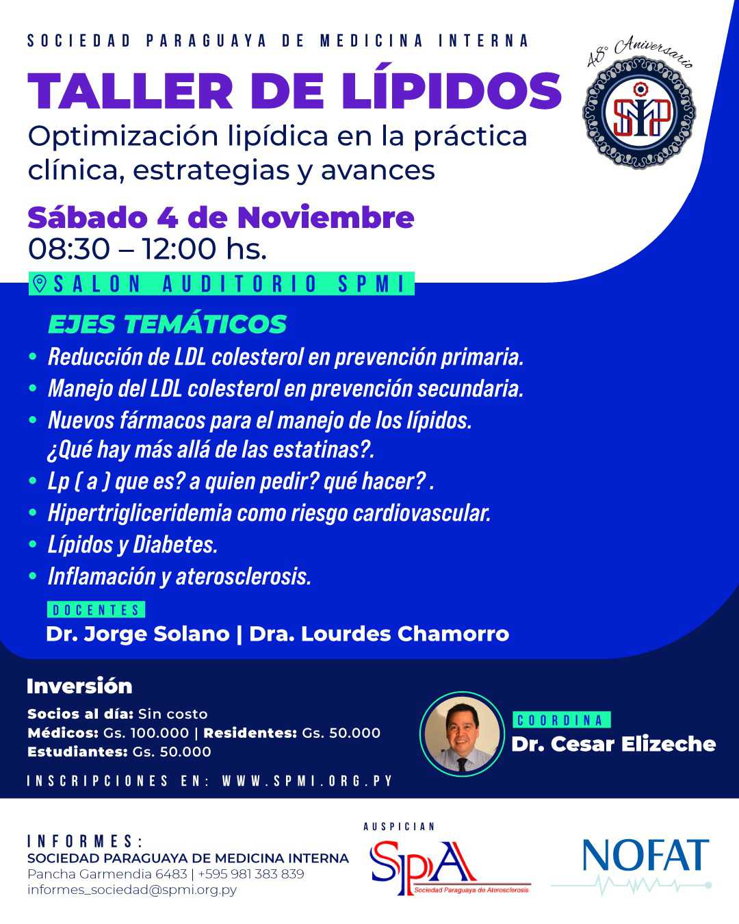 Save the Date – Taller de Lípidos