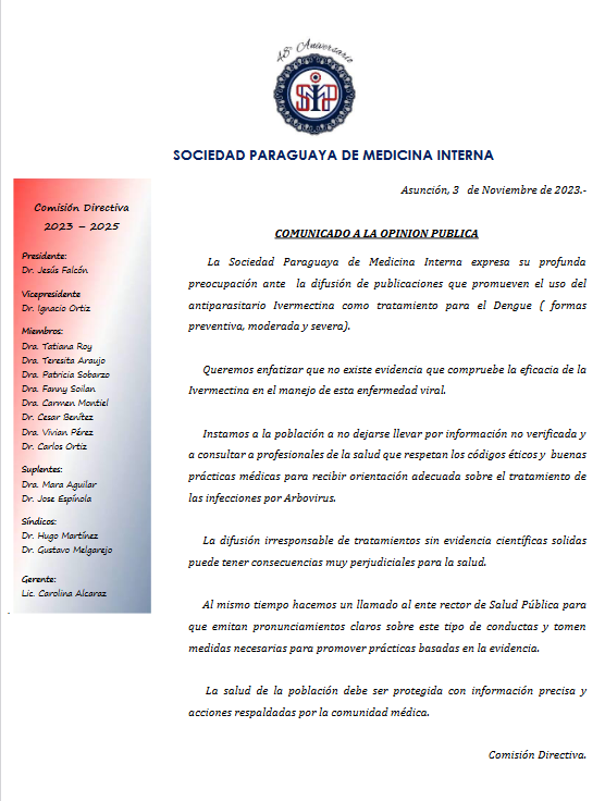 Comunicado a la opinión pública