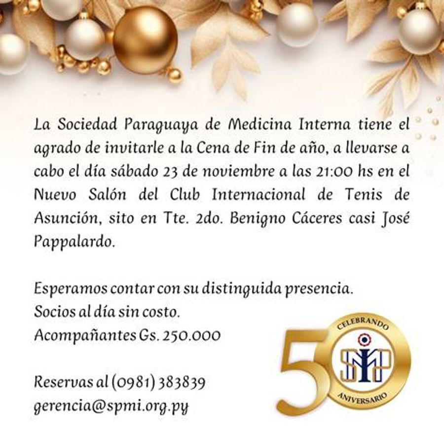 INVITACIÓN: CENA DE FIN DE AÑO
