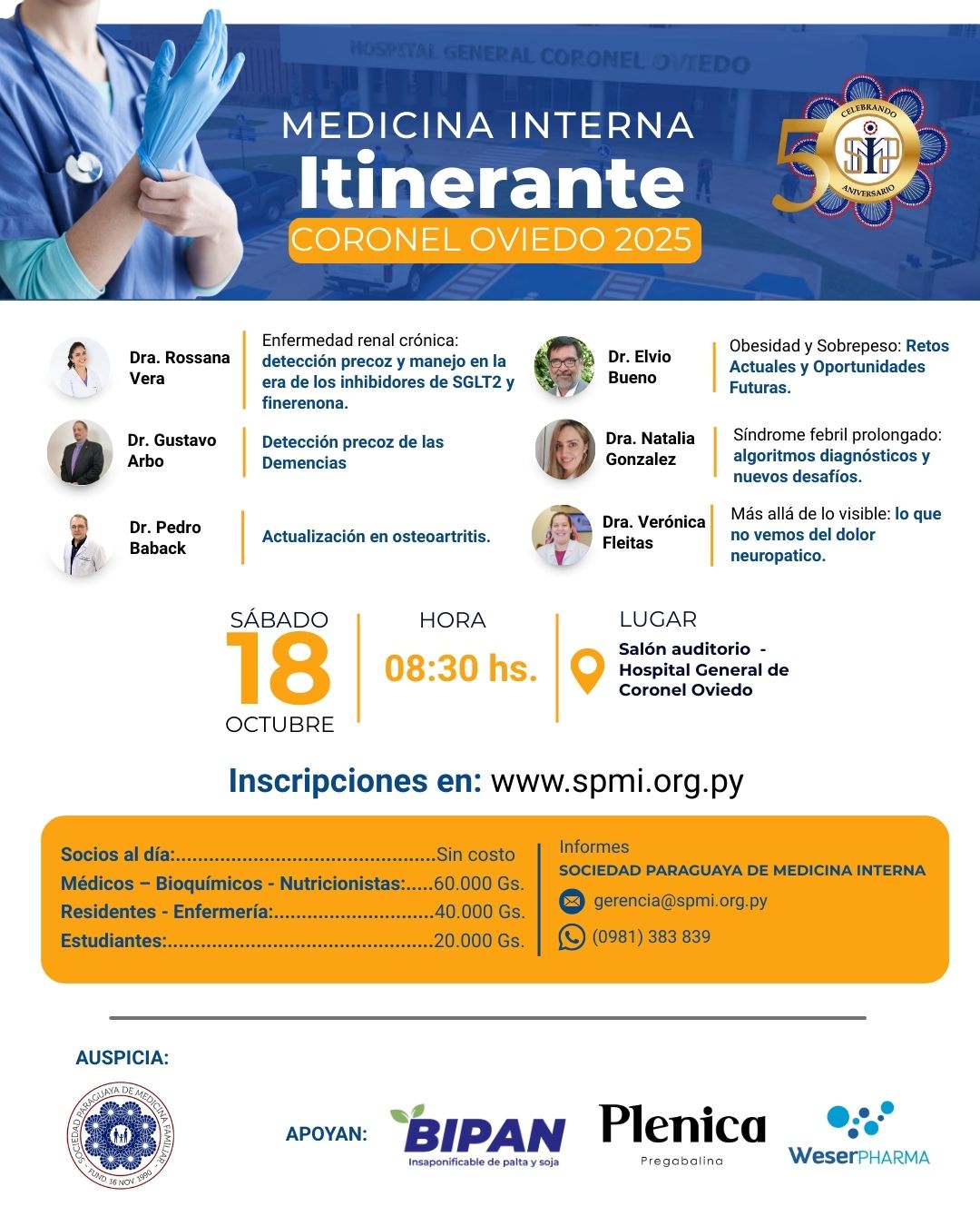 Medicina Interna Itinerante – Coronel Oviedo 2025