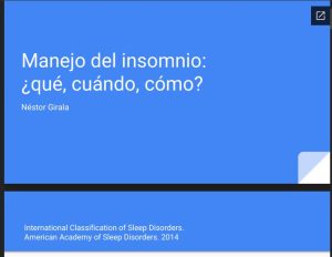 Manejo del insomnio ¿qué cuándo cómo